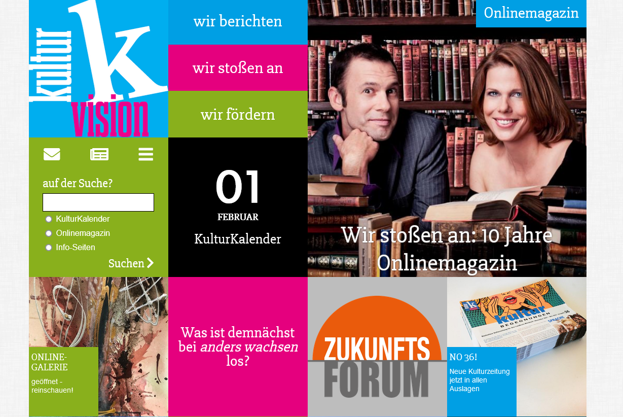 Onlinemagazin KulturVision, © KulturVision e.V.