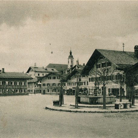 Marktplatz 1920er Jahre, © Stadtarchiv Miesbach