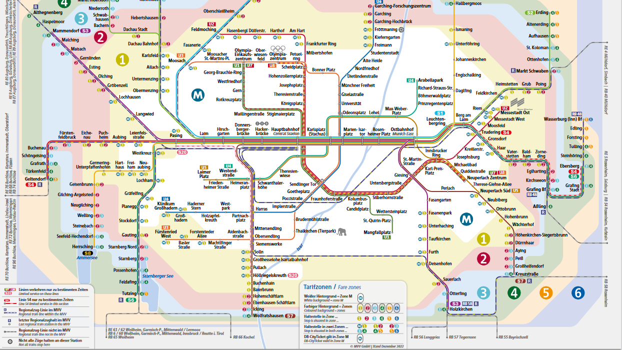 MVV Streckennetz, © MVV