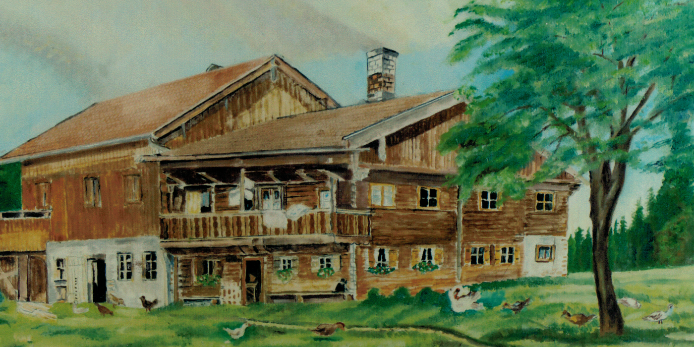 Wachlehen, Zeichnung von Hans Eckert, © Stadtarchiv Miesbach